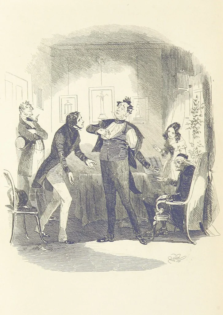 An illustration from Works of Charles Dickens. New illustrated library edition. [With a preface to each work by Edwin P. Whipple, leaf 304