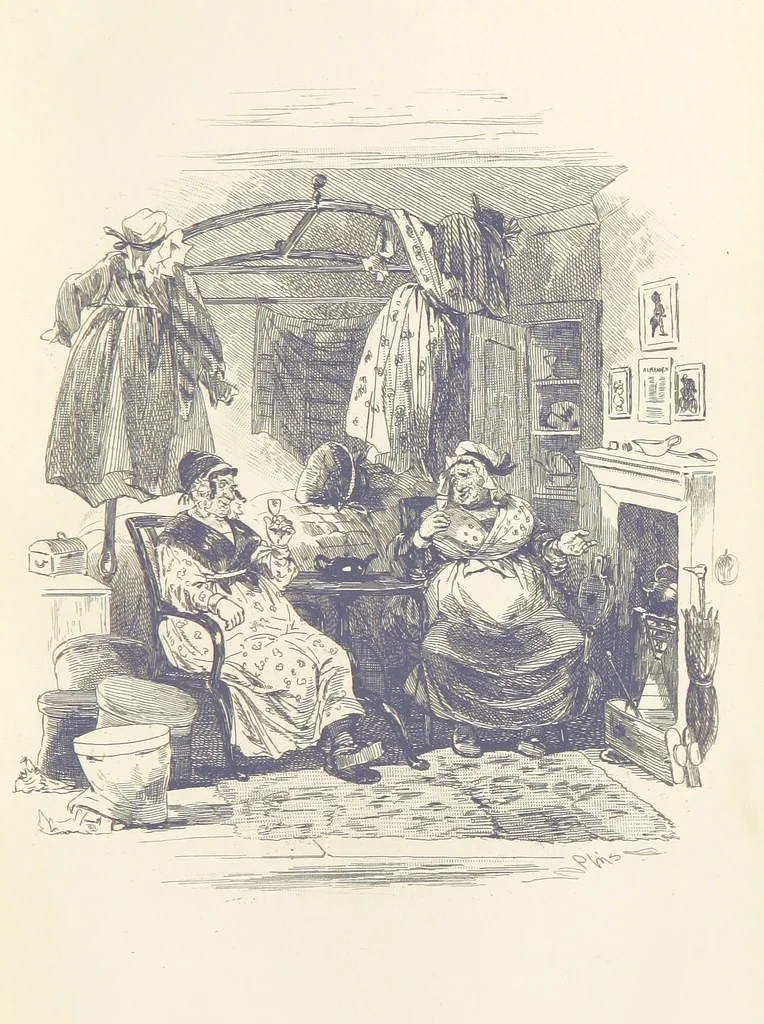 An illustration from Works of Charles Dickens. New illustrated library edition. [With a preface to each work by Edwin P. Whipple, leaf 403