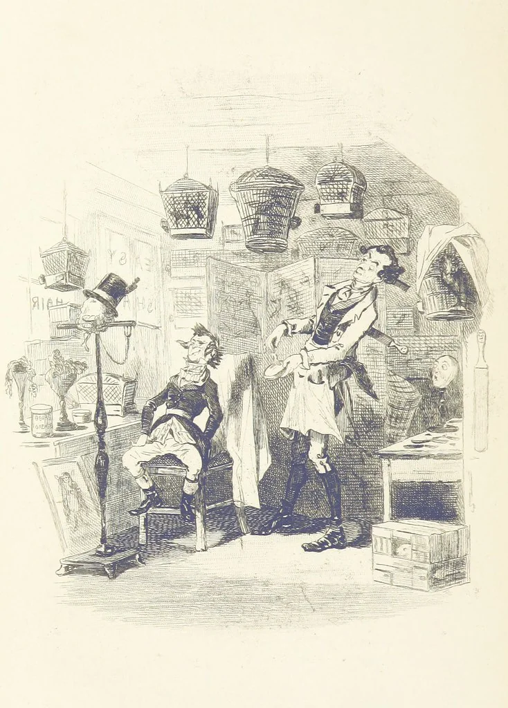 An illustration from Works of Charles Dickens. New illustrated library edition. [With a preface to each work by Edwin P. Whipple, leaf 72