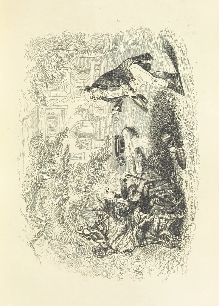 An illustration from Works of Charles Dickens. New illustrated library edition. [With a preface to each work by Edwin P. Whipple, leaf 411