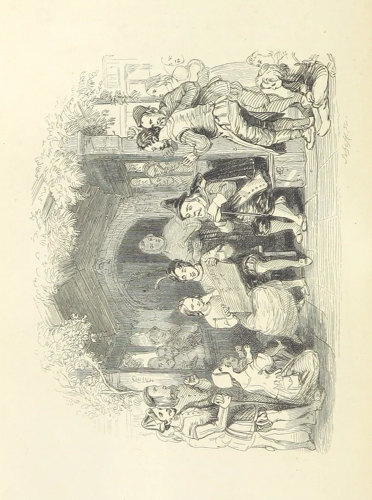 An illustration from Works of Charles Dickens. New illustrated library edition. [With a preface to each work by Edwin P. Whipple, leaf 422