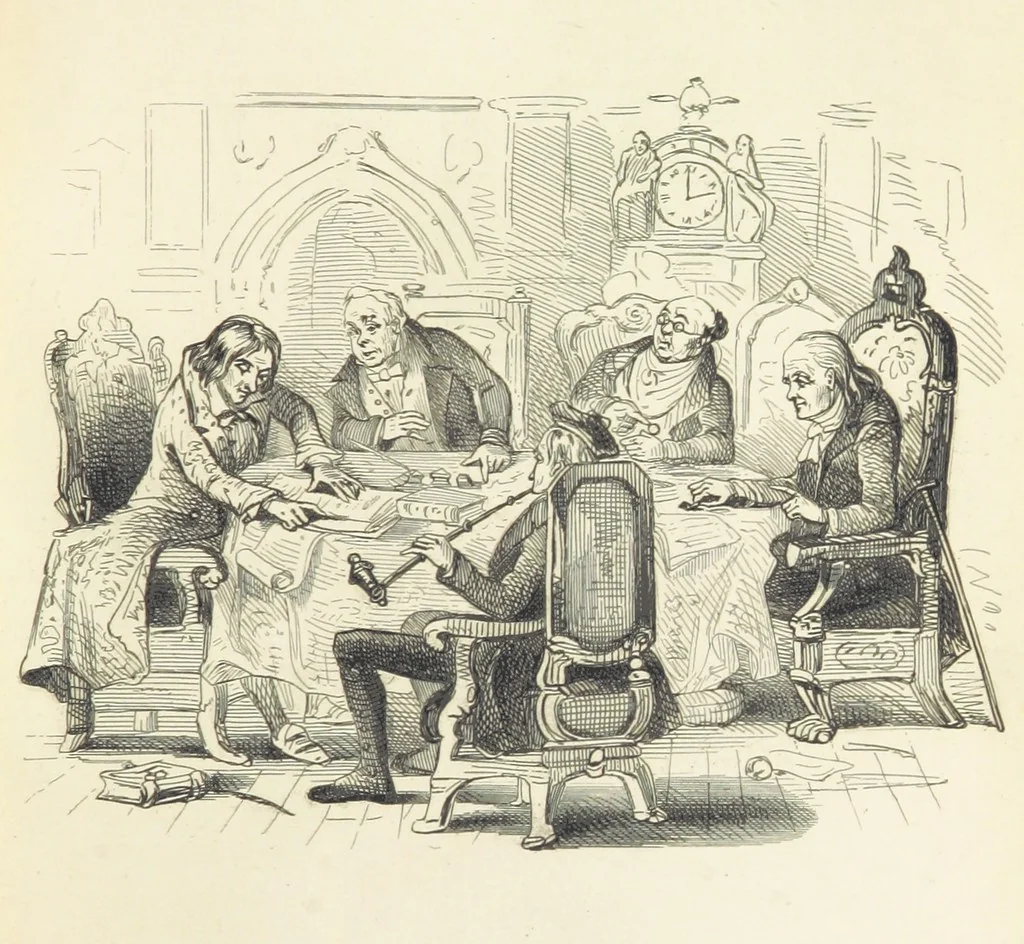 An illustration from Works of Charles Dickens. New illustrated library edition. [With a preface to each work by Edwin P. Whipple, leaf 451