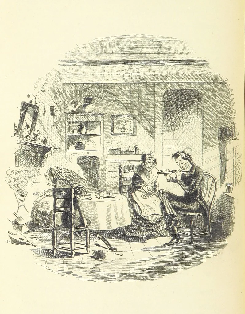 An illustration from Works of Charles Dickens. New illustrated library edition. [With a preface to each work by Edwin P. Whipple, leaf 132