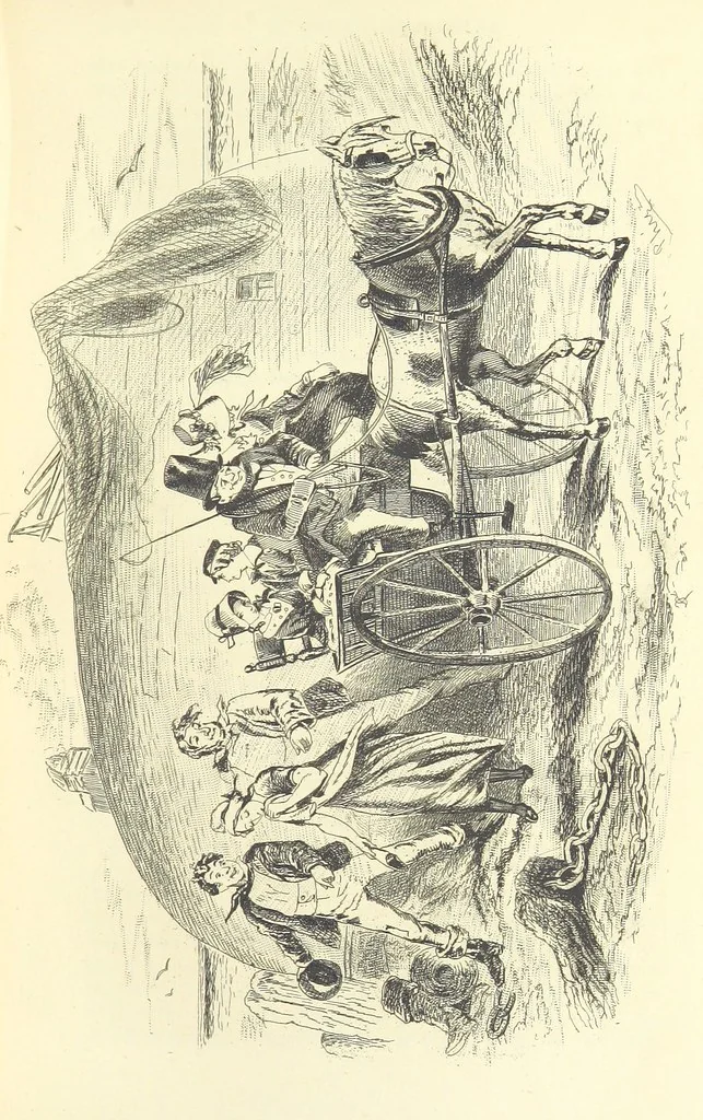 An illustration from Works of Charles Dickens. New illustrated library edition. [With a preface to each work by Edwin P. Whipple, leaf 211