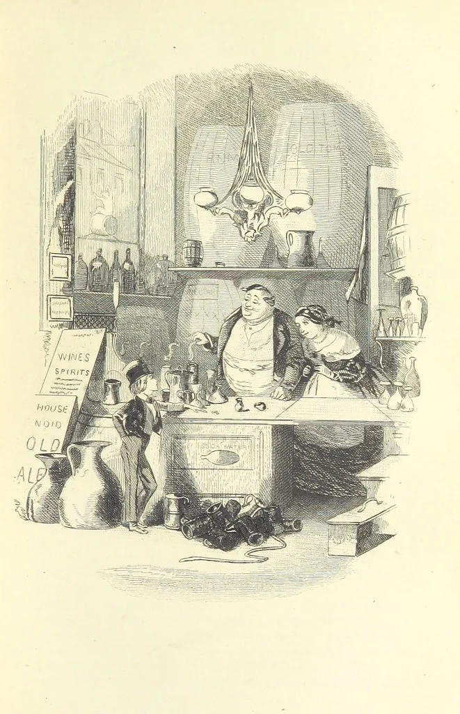 An illustration from Works of Charles Dickens. New illustrated library edition. [With a preface to each work by Edwin P. Whipple, leaf 229