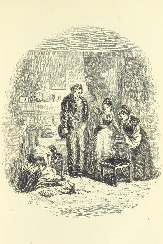 An illustration from Works of Charles Dickens. New illustrated library edition. [With a preface to each work by Edwin P. Whipple, leaf 427