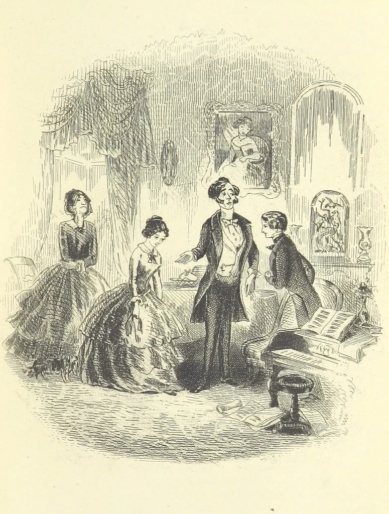 An illustration from Works of Charles Dickens. New illustrated library edition. [With a preface to each work by Edwin P. Whipple, leaf 483