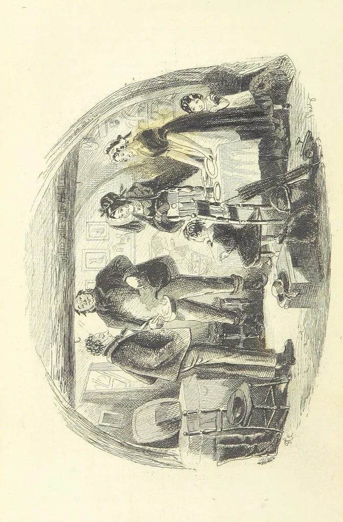 An illustration from Works of Charles Dickens. New illustrated library edition. [With a preface to each work by Edwin P. Whipple, leaf 82