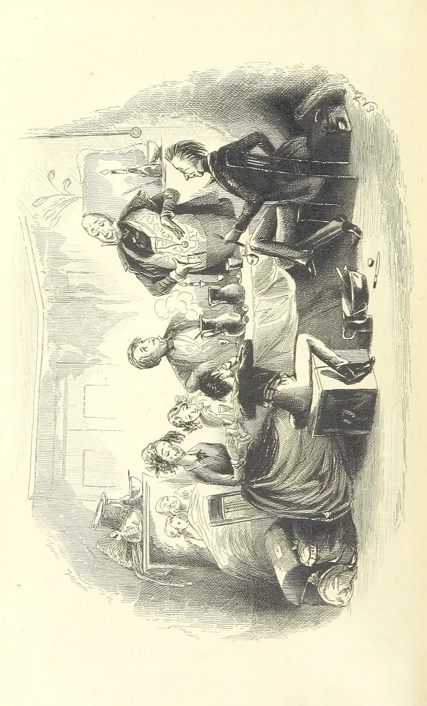 An illustration from Works of Charles Dickens. New illustrated library edition. [With a preface to each work by Edwin P. Whipple, leaf 132