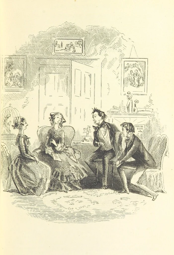 An illustration from Works of Charles Dickens. New illustrated library edition. [With a preface to each work by Edwin P. Whipple, leaf 201