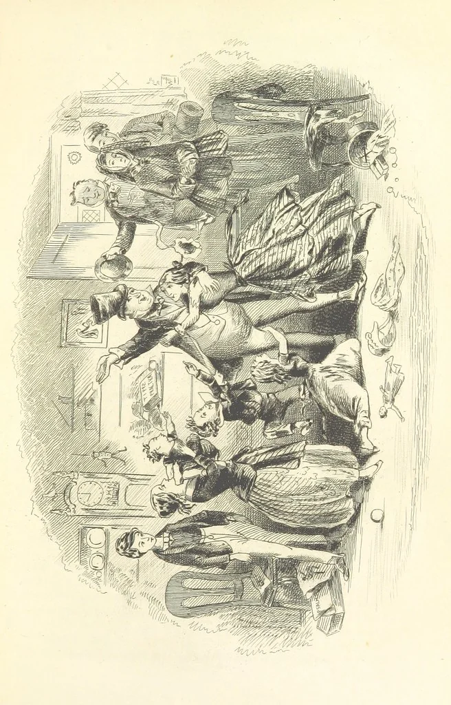 An illustration from Works of Charles Dickens. New illustrated library edition. [With a preface to each work by Edwin P. Whipple, leaf 389