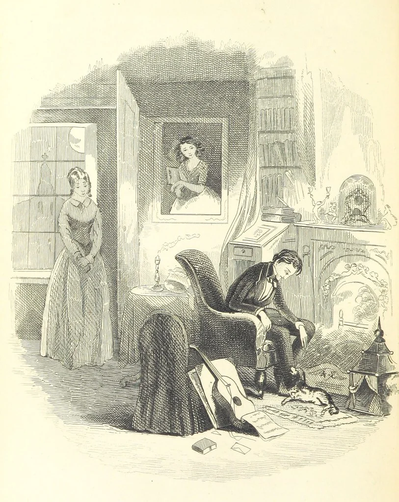 An illustration from Works of Charles Dickens. New illustrated library edition. [With a preface to each work by Edwin P. Whipple, leaf 398