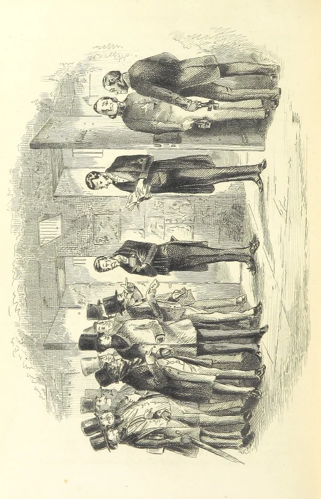 An illustration from Works of Charles Dickens. New illustrated library edition. [With a preface to each work by Edwin P. Whipple, leaf 492