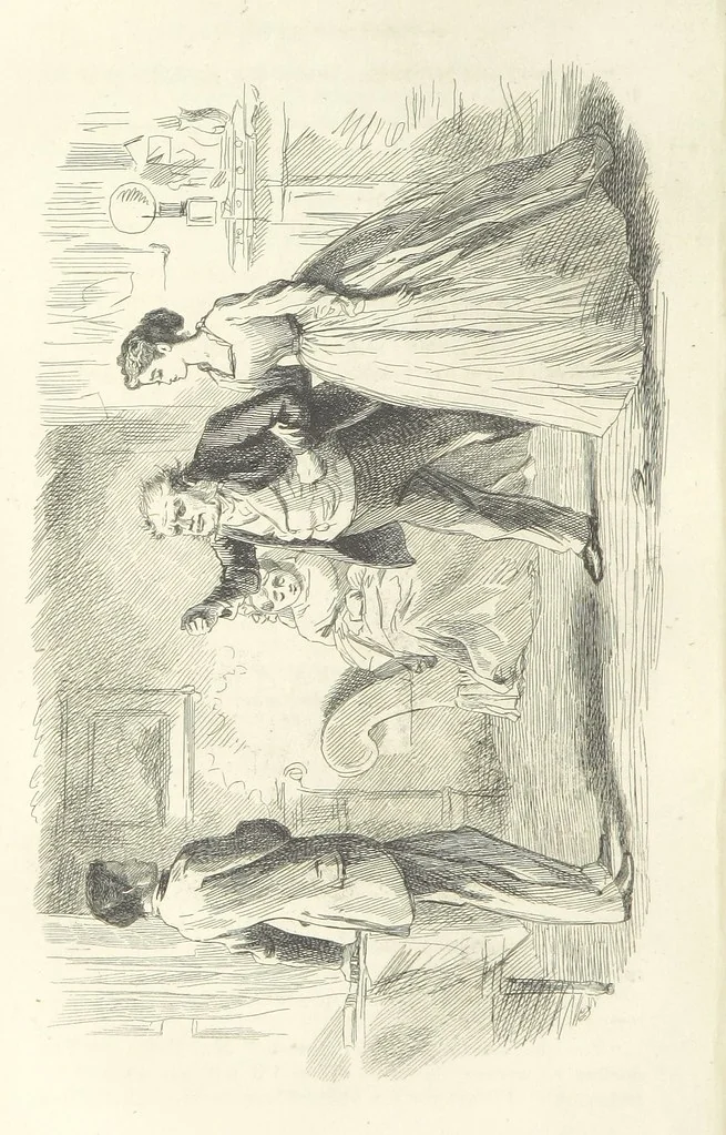An illustration from Works of Charles Dickens. New illustrated library edition. [With a preface to each work by Edwin P. Whipple, leaf 210