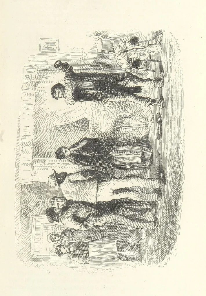 An illustration from Works of Charles Dickens. New illustrated library edition. [With a preface to each work by Edwin P. Whipple, leaf 51