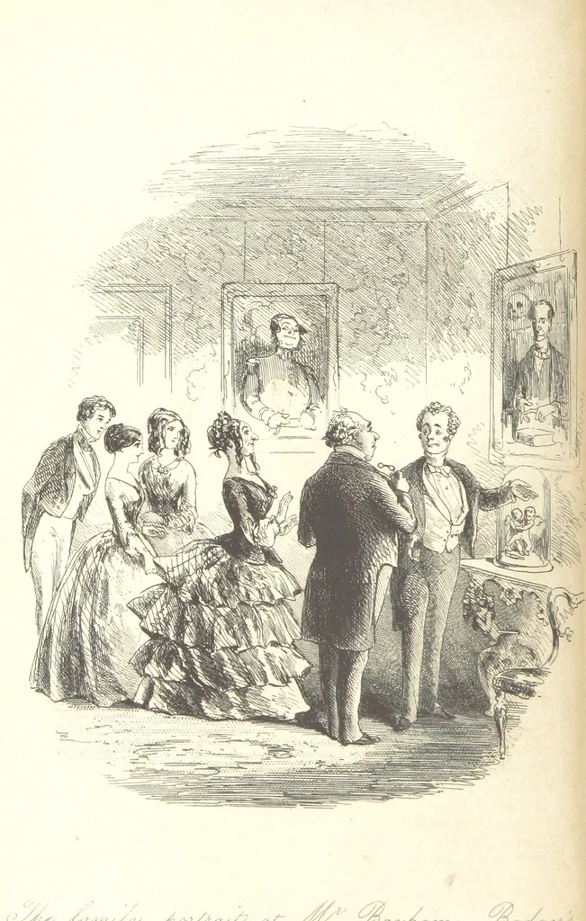 An illustration from Bleak House ... With illustrations by H. K. Browne, 1853, leaf 166