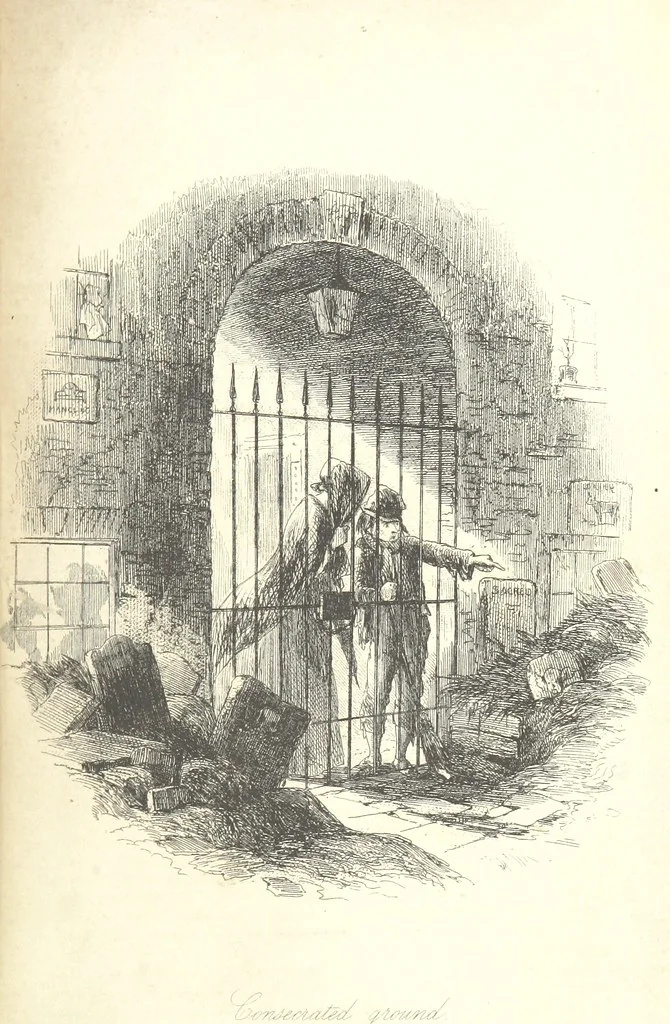 An illustration from Bleak House ... With illustrations by H. K. Browne, 1853, leaf 207