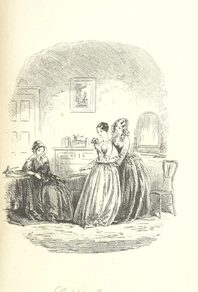 An illustration from Bleak House ... With illustrations by H. K. Browne, 1853, leaf 219