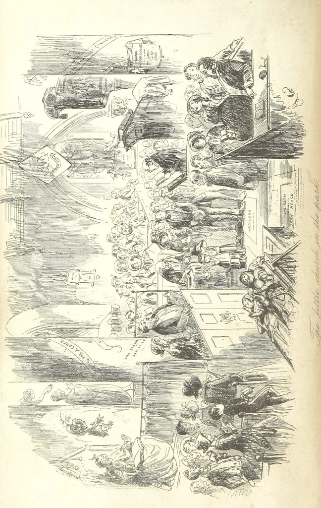 An illustration from Bleak House ... With illustrations by H. K. Browne, 1853, leaf 228
