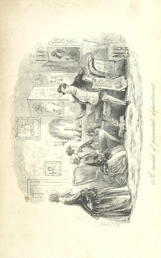 An illustration from Bleak House ... With illustrations by H. K. Browne, 1853, leaf 289