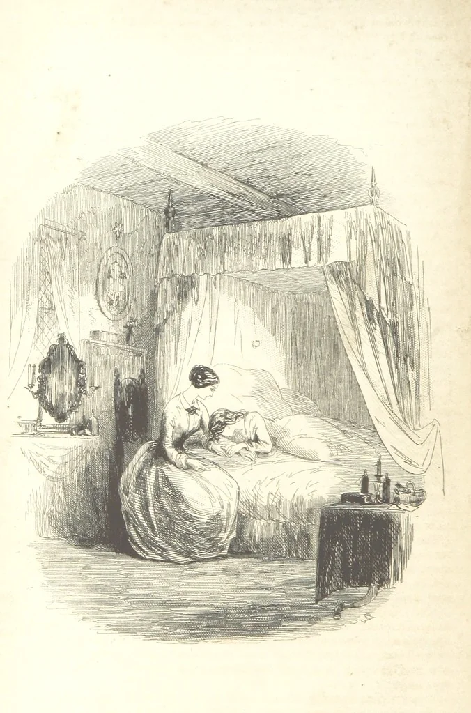 An illustration from Bleak House ... With illustrations by H. K. Browne, 1853, leaf 374
