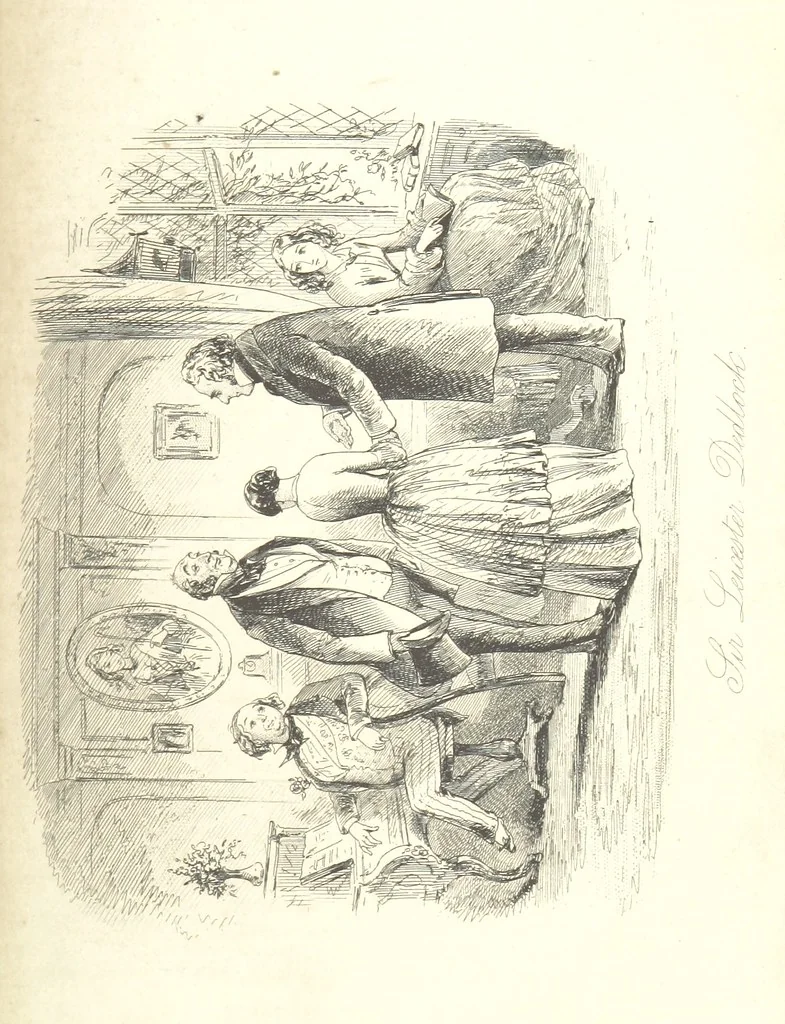 An illustration from Bleak House ... With illustrations by H. K. Browne, 1853, leaf 505