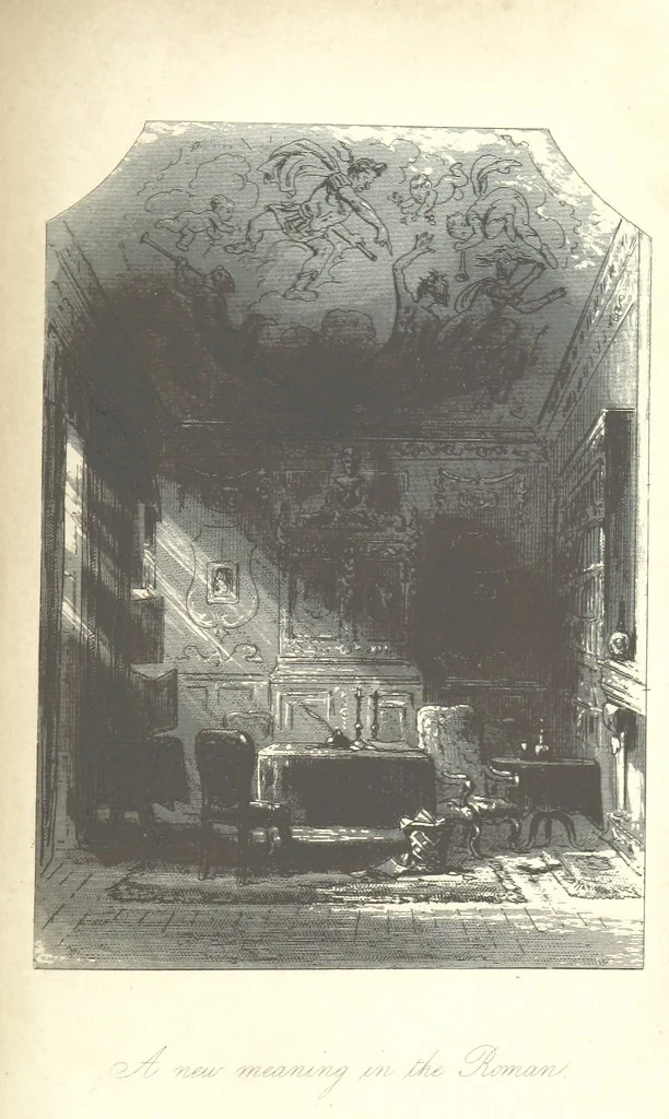 An illustration from Bleak House ... With illustrations by H. K. Browne, 1853, leaf 555