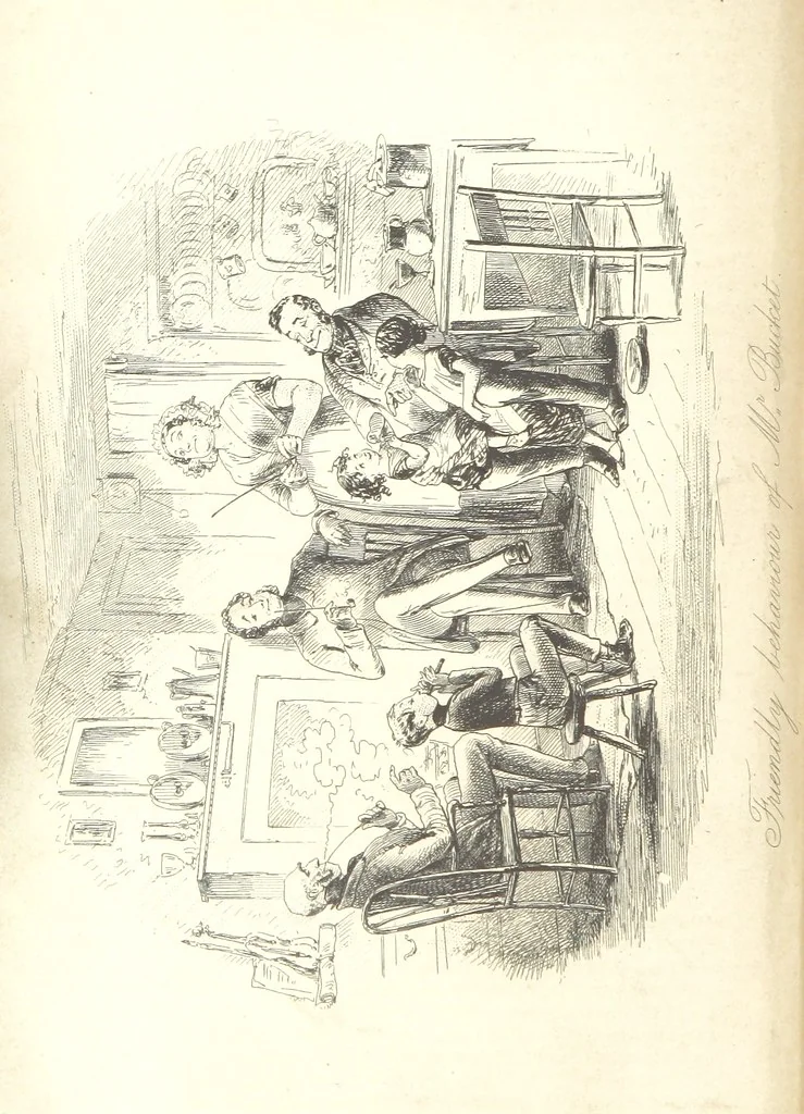 An illustration from Bleak House ... With illustrations by H. K. Browne, 1853, leaf 564