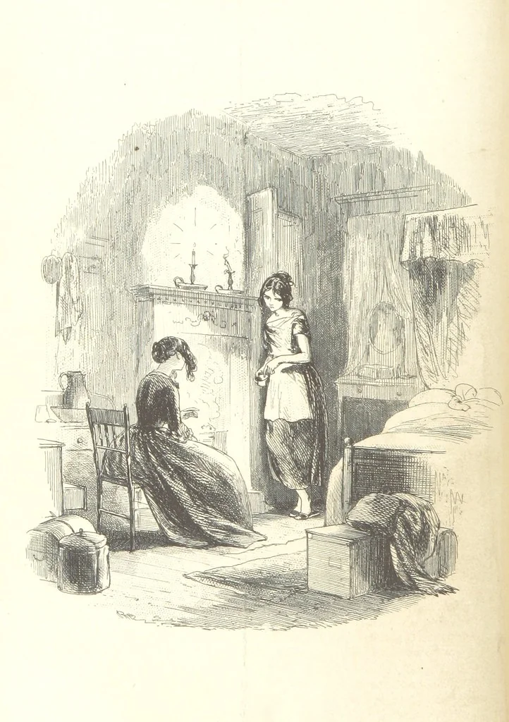 An illustration from Bleak House ... With illustrations by H. K. Browne, 1853, leaf 62