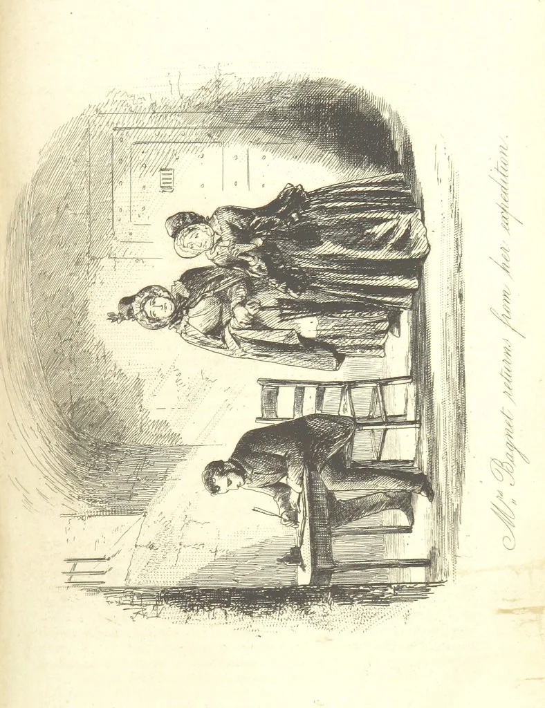 An illustration from Bleak House ... With illustrations by H. K. Browne, 1853, leaf 623