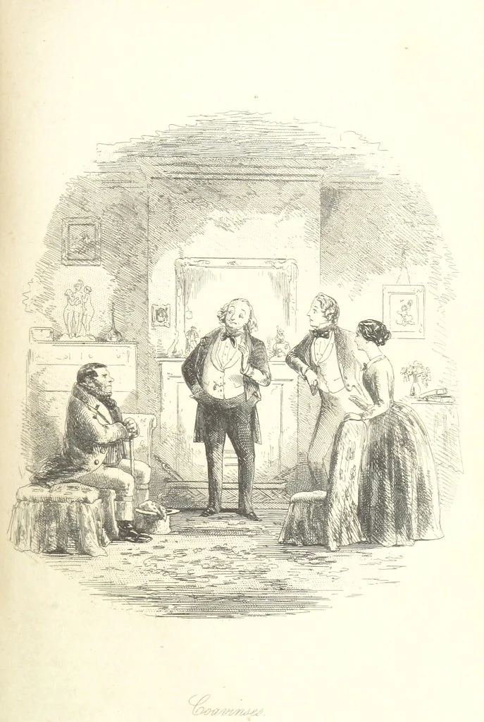 An illustration from Bleak House ... With illustrations by H. K. Browne, 1853, leaf 87
