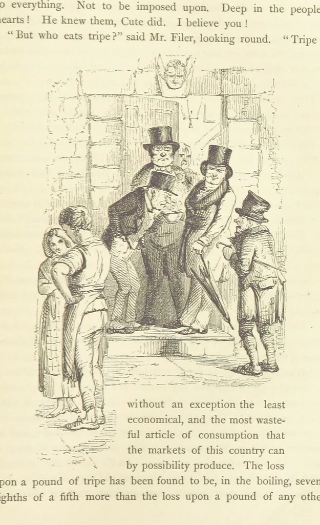 An illustration from Christmas Books ... With illustrations by Sir Edwin Landseer, R.A., Maclise, R.A., Stanfield, R.A., F. Stone, Doyle, Leech, and Tenniel, 1869, leaf 129