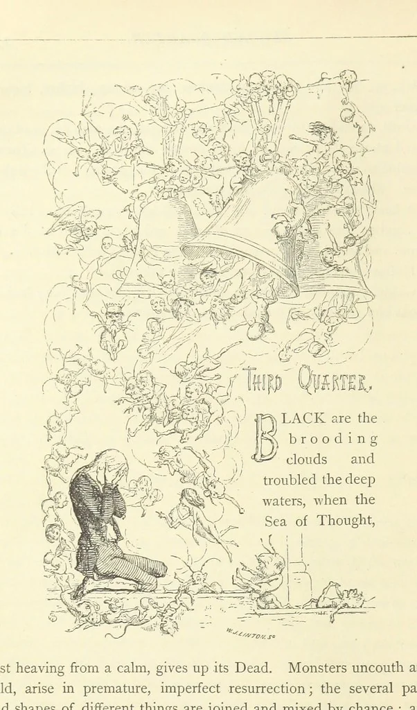 An illustration from Christmas Books ... With illustrations by Sir Edwin Landseer, R.A., Maclise, R.A., Stanfield, R.A., F. Stone, Doyle, Leech, and Tenniel, 1869, leaf 160