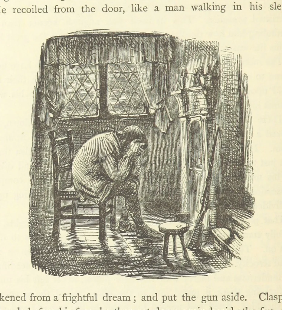 An illustration from Christmas Books ... With illustrations by Sir Edwin Landseer, R.A., Maclise, R.A., Stanfield, R.A., F. Stone, Doyle, Leech, and Tenniel, 1869, leaf 266
