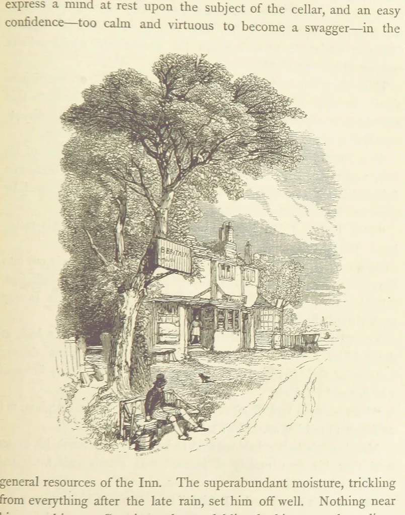 An illustration from Christmas Books ... With illustrations by Sir Edwin Landseer, R.A., Maclise, R.A., Stanfield, R.A., F. Stone, Doyle, Leech, and Tenniel, 1869, leaf 361