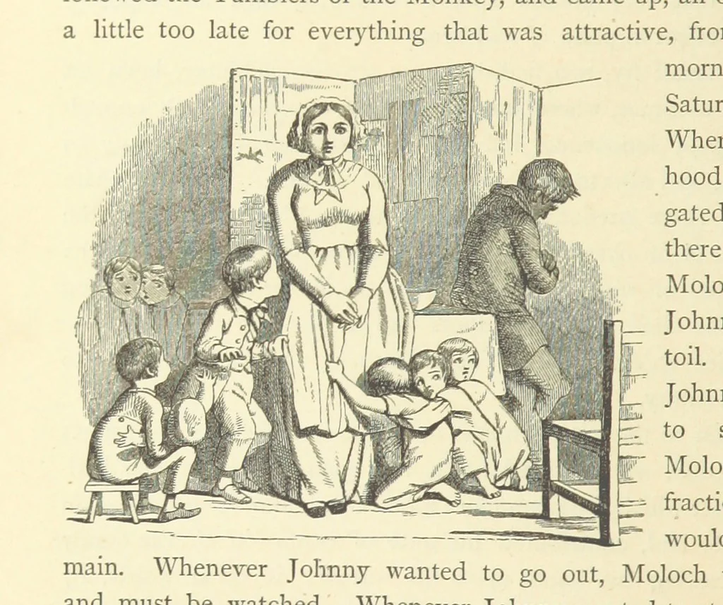 An illustration from Christmas Books ... With illustrations by Sir Edwin Landseer, R.A., Maclise, R.A., Stanfield, R.A., F. Stone, Doyle, Leech, and Tenniel, 1869, leaf 418