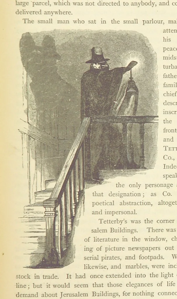 An illustration from Christmas Books ... With illustrations by Sir Edwin Landseer, R.A., Maclise, R.A., Stanfield, R.A., F. Stone, Doyle, Leech, and Tenniel, 1869, leaf 419