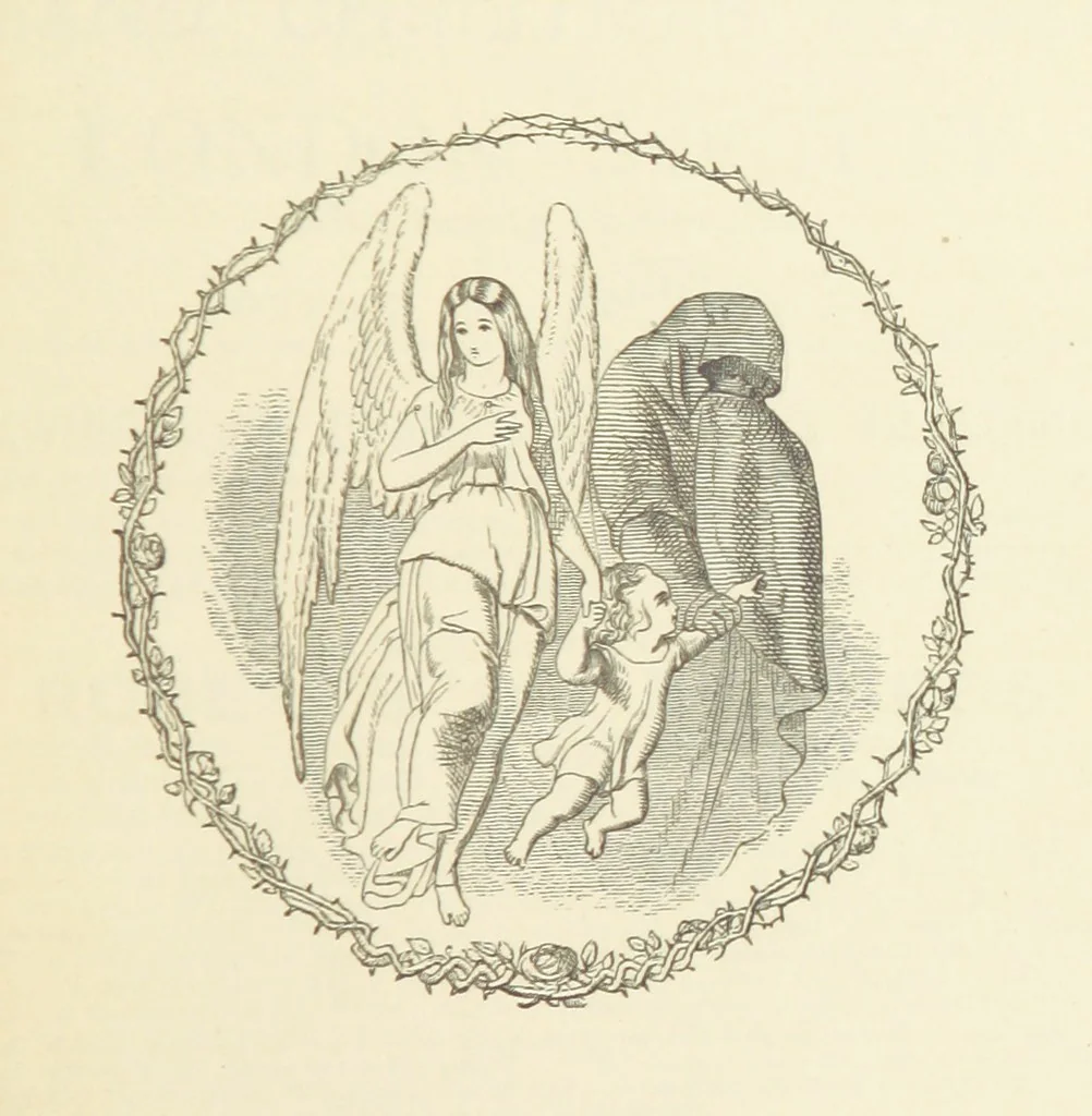 An illustration from Christmas Books ... With illustrations by Sir Edwin Landseer, R.A., Maclise, R.A., Stanfield, R.A., F. Stone, Doyle, Leech, and Tenniel, 1869, leaf 489