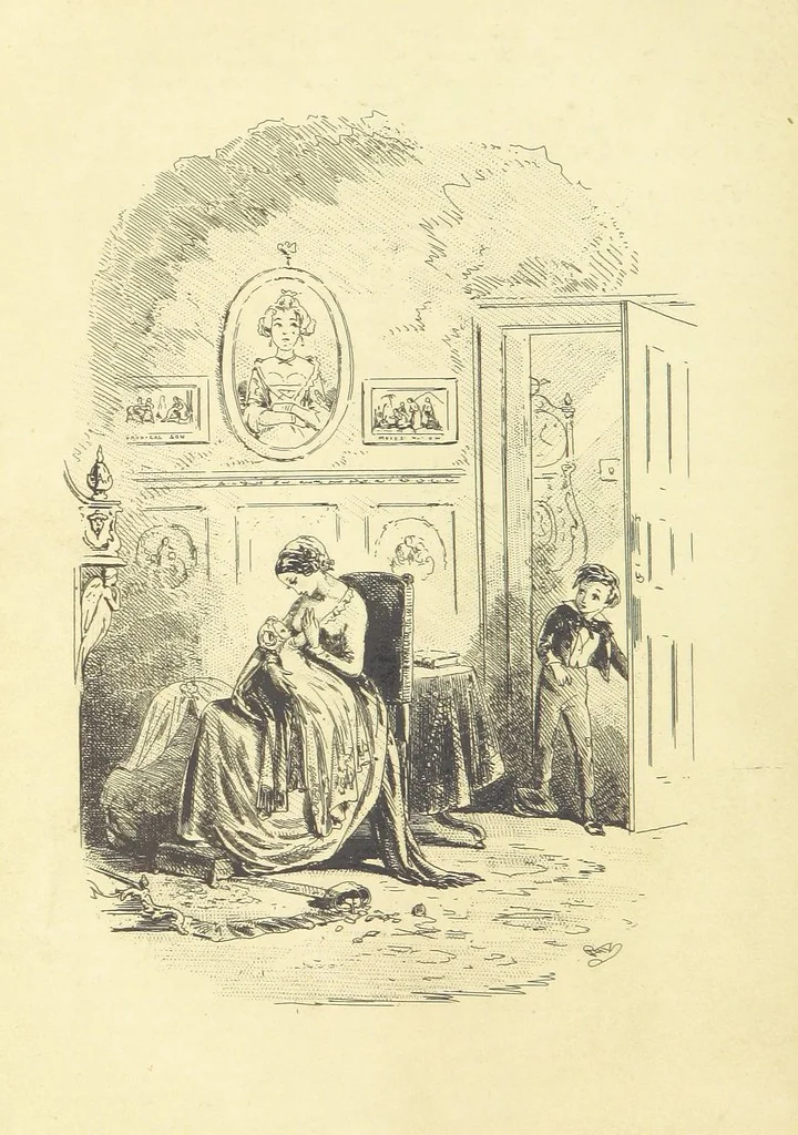An illustration from The personal history of David Copperfield ... With illustrations by H. K. Browne, 1850, leaf 116