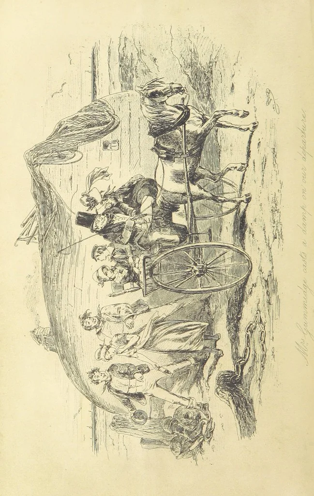 An illustration from The personal history of David Copperfield ... With illustrations by H. K. Browne, 1850, leaf 144