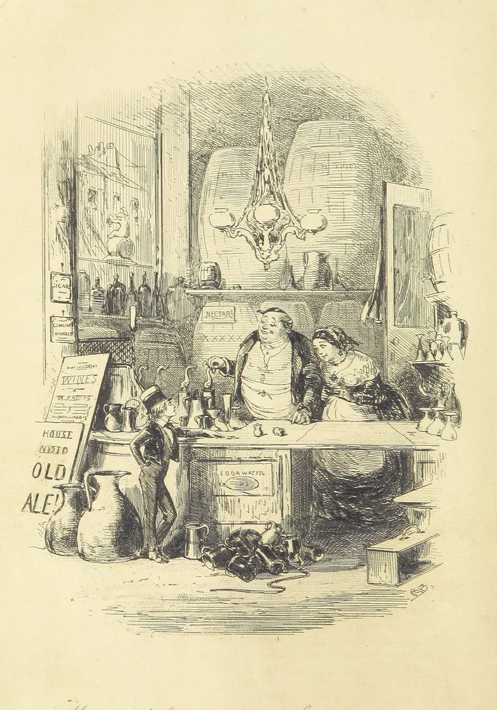 An illustration from The personal history of David Copperfield ... With illustrations by H. K. Browne, 1850, leaf 158