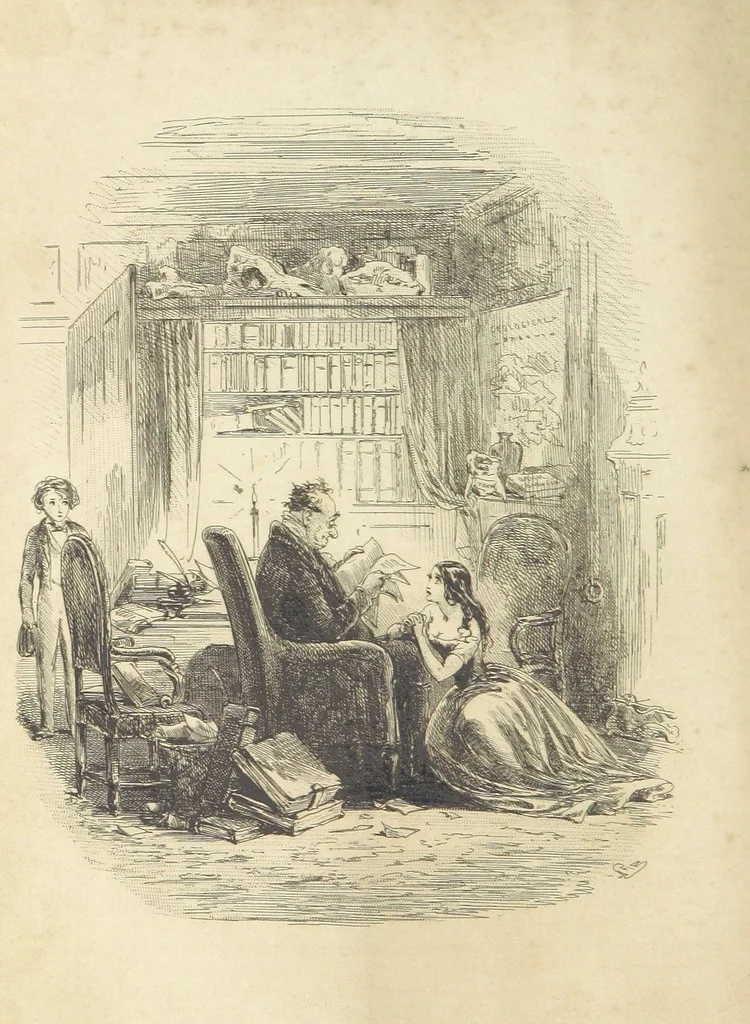 An illustration from The personal history of David Copperfield ... With illustrations by H. K. Browne, 1850, leaf 222