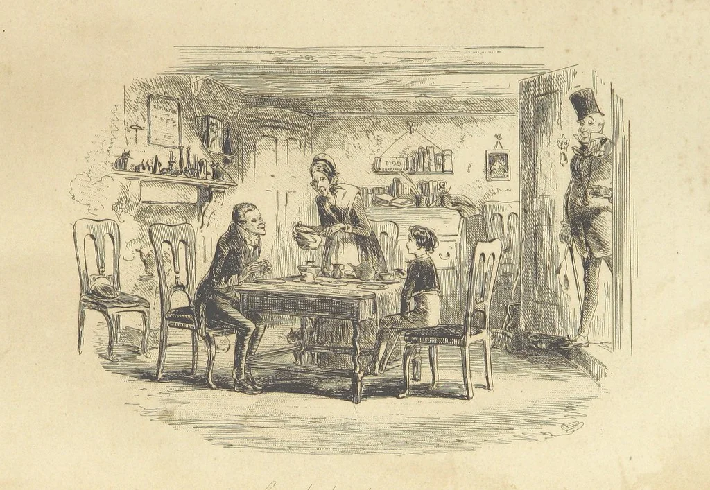 An illustration from The personal history of David Copperfield ... With illustrations by H. K. Browne, 1850, leaf 231