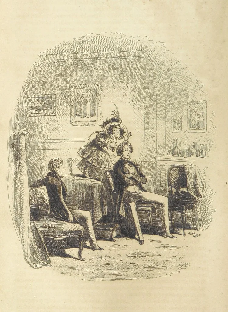 An illustration from The personal history of David Copperfield ... With illustrations by H. K. Browne, 1850, leaf 288