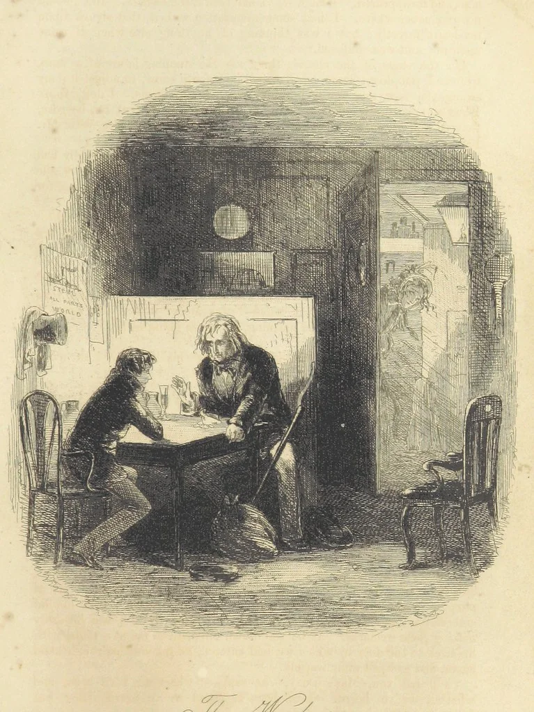 An illustration from The personal history of David Copperfield ... With illustrations by H. K. Browne, 1850, leaf 489