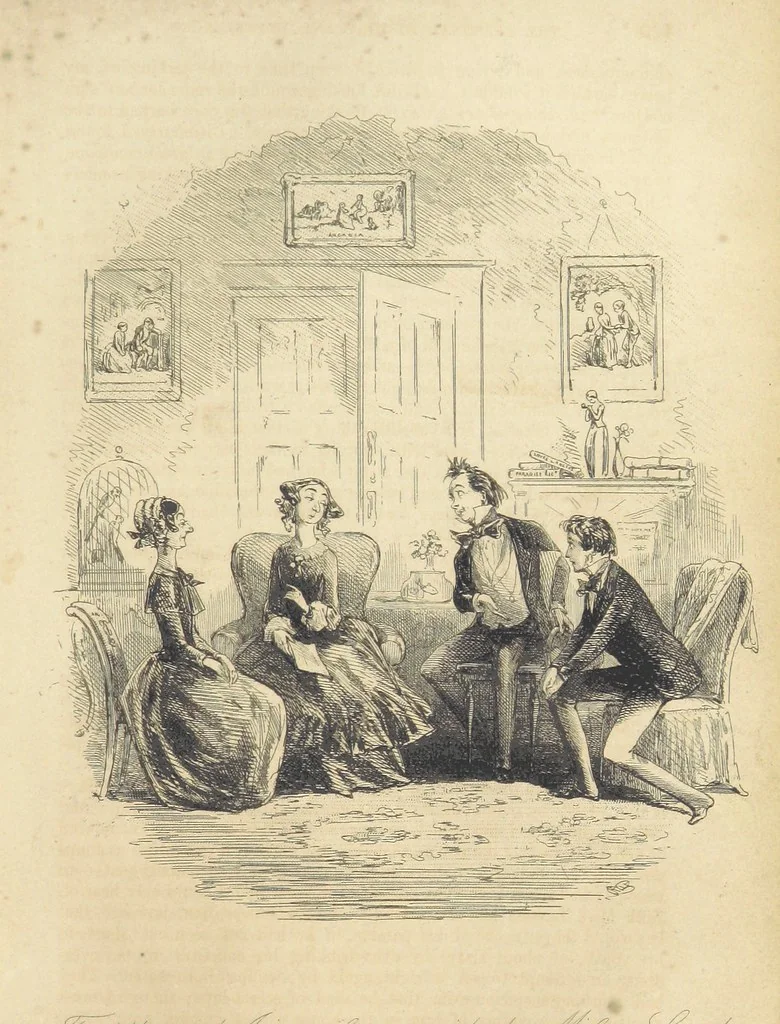 An illustration from The personal history of David Copperfield ... With illustrations by H. K. Browne, 1850, leaf 499