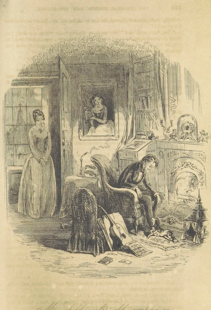 An illustration from The personal history of David Copperfield ... With illustrations by H. K. Browne, 1850, leaf 637