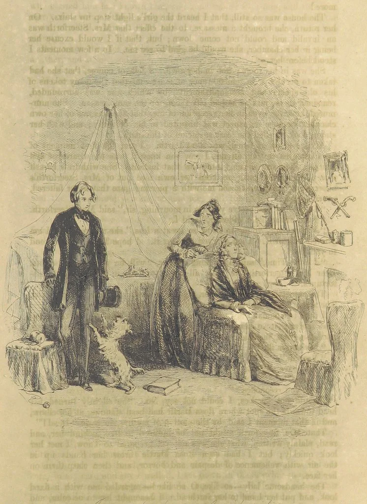An illustration from The personal history of David Copperfield ... With illustrations by H. K. Browne, 1850, leaf 661