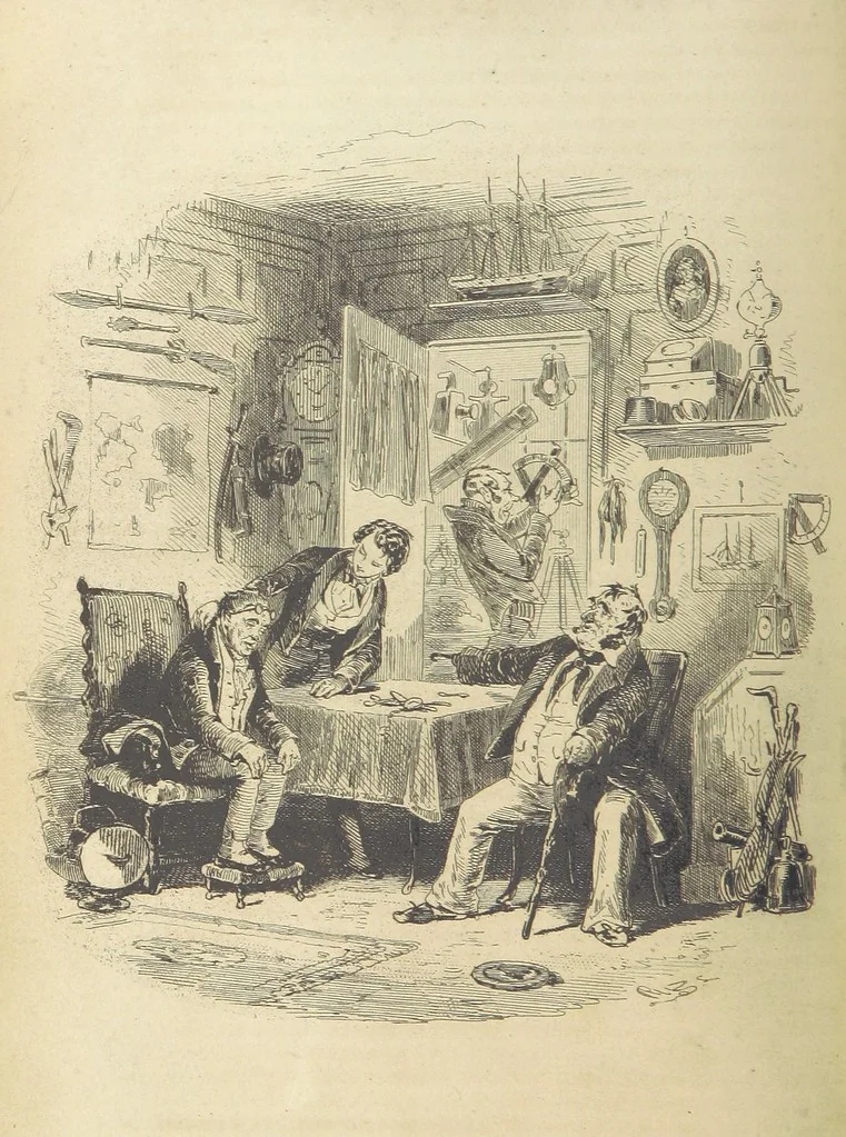 An illustration from Dombey and Son ... With illustrations by H. K. Browne, 1848, leaf 122