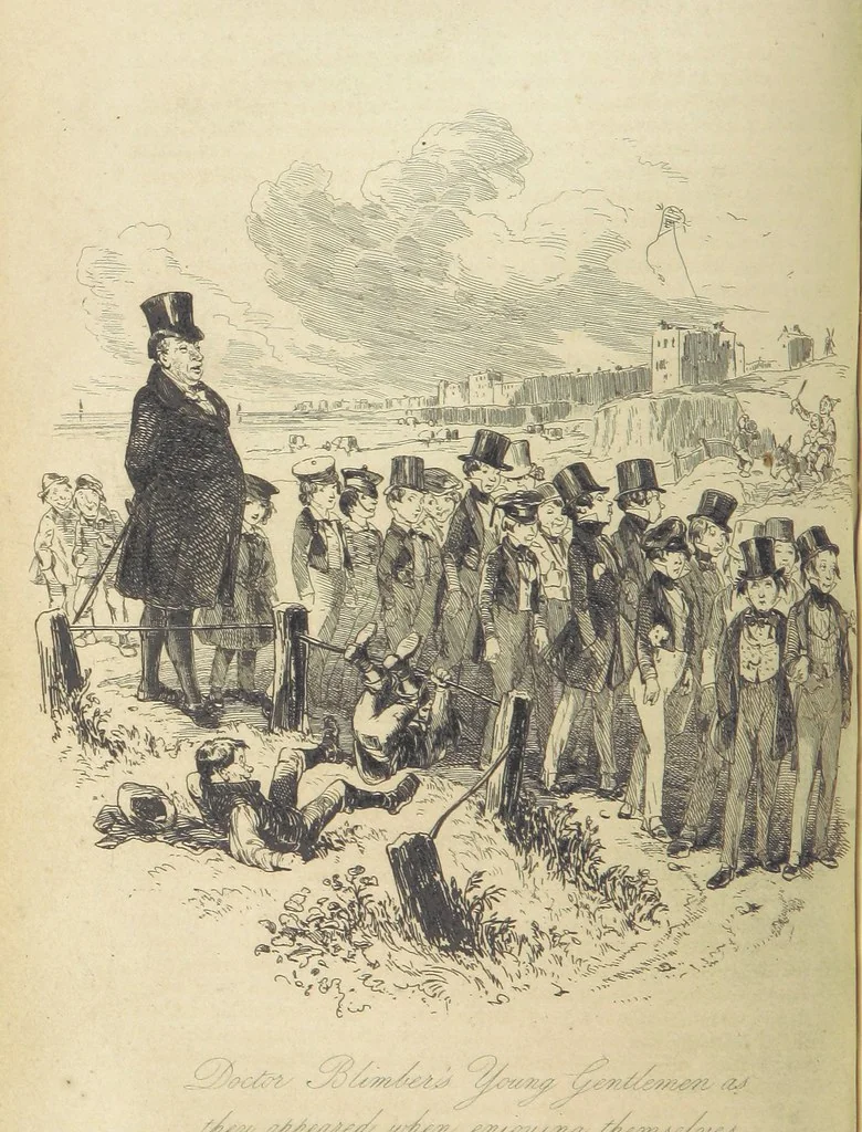 An illustration from Dombey and Son ... With illustrations by H. K. Browne, 1848, leaf 150